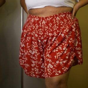 Shein Curve Floral Flowy Skirt